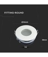 IP54 Downlight ohne Leuchtmittel - Gummidichtung, Loch: Ø7,5 cm, Maße: Ø8,4 cm, passend für GU10 und MR16