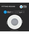 IP54 Downlight ohne Leuchtmittel - Gummidichtung, Loch: Ø7,5 cm, Maße: Ø8,4 cm, passend für GU10 und MR16
