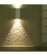 GU10 Wandleuchte mit Up/Down Licht - IP44 Außenbereich, weiß, Aluminium, ohne Leuchtmittel