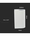 GU10 Wandleuchte mit Up/Down Licht - IP44 Außenbereich, weiß, Aluminium, ohne Leuchtmittel