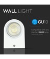 GU10 Wandleuchte mit Up/Down Licht - IP44 Außenbereich, weiß, Aluminium, ohne Leuchtmittel