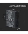 RGB LED Controller mit 20-Tasten RF Fernbedienung - 12V/24V, 3 Kanäle, IP20, für RGB Strips