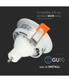 GU10 Einbaustrahler - Rund, weiß, Ø75 mm Lochausschnitt, springless Verschlusssystem, ohne Leuchtmittel