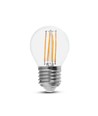E27 6W LED Tropfenlampe Filament - G45, 800lm, 133lm/W, Klarglas, 6400K