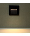 2W LED Wand/Treppen-Einbauleuchte - IP65, quadratisch, schwarz, 70lm, innen/außen