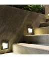 2W LED Wand/Treppen-Einbauleuchte - IP65, quadratisch, schwarz, 70lm, innen/außen
