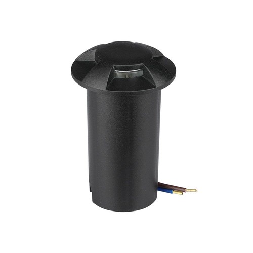 1W LED Einbaustrahler - Licht 3000K, Schwarz.