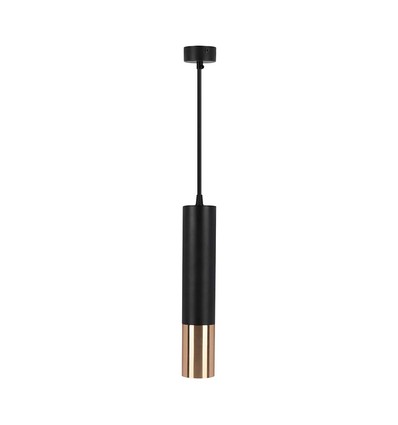 V-Tac GU10 schwarz/gold Pendelleuchte - Ø6x30cm, GU10