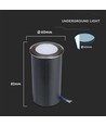 1W Einbaustrahler - LED, Licht 6400K, Silber
