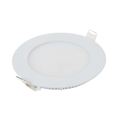 6W Ø12cm LED Einbaupanel - Ausschnitt: Ø11 cm, Maße: Ø12 cm, weißer Rand, inkl. Leuchtmittel