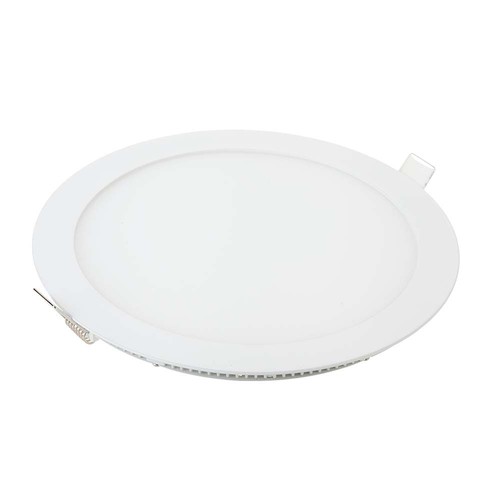 12W Ø17cm LED Einbaupanel - 4000K, Ausschnitt: Ø15,5 cm, Maße: Ø17 cm, weißer Rand, flicker free