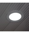 12W Ø17cm LED Einbaupanel - 6400K, Ausschnitt: Ø15,5 cm, Maße: Ø17 cm, weißer Rand, flicker free