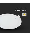 12W Ø17cm LED Einbaupanel - 6400K, Ausschnitt: Ø15,5 cm, Maße: Ø17 cm, weißer Rand, flicker free