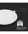 12W Ø17cm LED Einbaupanel - 6400K, Ausschnitt: Ø15,5 cm, Maße: Ø17 cm, weißer Rand, flicker free