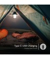 Wiederaufladbare LED-Campinglampe, 5W - IP44, dimmbar, einstellbare CCT, USB-C