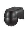 PIR Wandsensor mit beweglichem Kopf, IP44 - 180 Grad, 12m Reichweite, schwarz, Außen und Innen