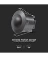 V-Tac Bewegungsmelder für Einbau - LED-freundlich, schwarz, IP20