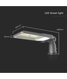 V-Tac 100W LED-Straßenleuchte - Samsung Chip, Ø60mm, IP65
