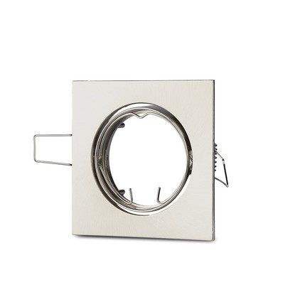 GU10 Lampe - quadratisch, satin Nickel