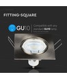 GU10 Lampe - quadratisch, satin Nickel