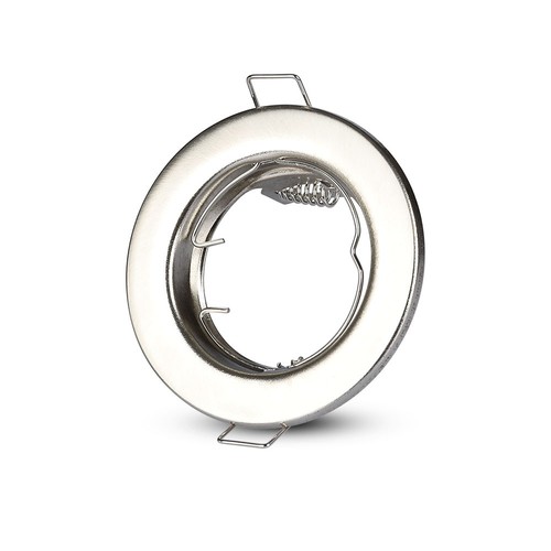 2er-Set GU10 Downlight-Kit - Rund, Satin-Nickel, Lochausschnitt: Ø6,5 cm, Maße: Ø8 cm