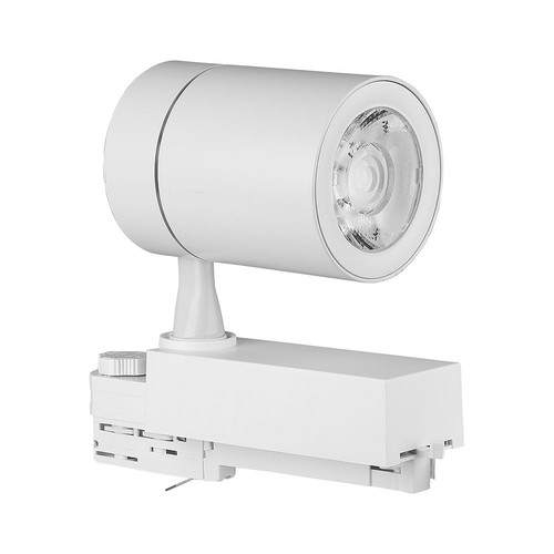 35W 3-Phasen Schienenstrahler - Weiß, 4000K, 24 Grad, COB LED