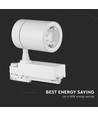 35W 3-Phasen Schienenstrahler - Weiß, 4000K, 24 Grad, COB LED