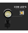 35W 3-Phasen Schienenstrahler - 24 Grad, 4000K, schwarz, COB LED, IP20