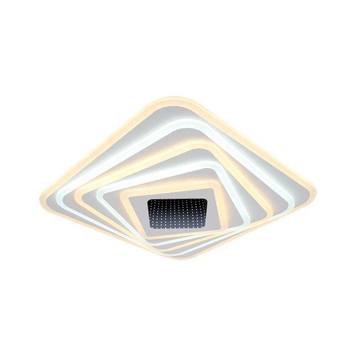 150W LED Smart Deckenleuchte mit 3D-Effekt - 50x50cm, CCT, dimmbar, inkl. Fernbedienung