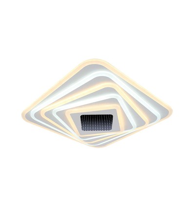 150W LED Smart Deckenleuchte mit 3D-Effekt - 50x50cm, CCT, dimmbar, inkl. Fernbedienung