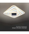 150W LED Smart Deckenleuchte mit 3D-Effekt - 50x50cm, CCT, dimmbar, inkl. Fernbedienung