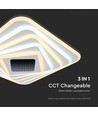 150W LED Smart Deckenleuchte mit 3D-Effekt - 50x50cm, CCT, dimmbar, inkl. Fernbedienung