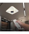 150W LED Smart Deckenleuchte mit 3D-Effekt - 50x50cm, CCT, dimmbar, inkl. Fernbedienung