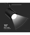 35W 3-Phasen Schienenspot - 3000lm, 24 Grad, schwarz, 3000K, IP20, 4-Leiter Tracklight
