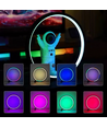 Slim Circle RGBIC Lampe - Weiß, Ø20cm, Bluetooth, 5V USB