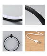Slim Circle RGBIC Lampe - Weiß, Ø30cm, Bluetooth, 5V USB