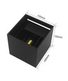 6W CUBIC RGB+CCT Wandleuchte - IP65, Tuya Smart, schwarz, quadratisch, Up/Down, verstellbar, Innen / Außen, inkl. Leuchtmittel