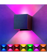6W CUBIC RGB+CCT Wandleuchte - IP65, Tuya Smart, schwarz, quadratisch, Up/Down, verstellbar, Innen / Außen, inkl. Leuchtmittel