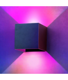 6W CUBIC Wandleuchte - IP65, RGB+CCT, Zigbee, schwarz, quadratisch, Up/Down, verstellbar, Innen / Außen, inkl. Leuchtmittel