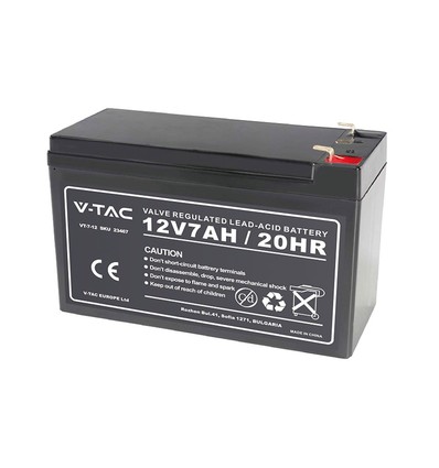 12V / 7Ah Bleiakku - 151x65x100mm, ABS, VRLA wiederaufladbare Batterie