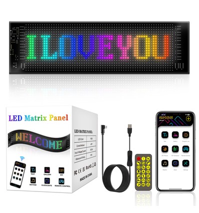 2x Pixel-Matrix-Panel 16x32 - Bluetooth, 5V USB
