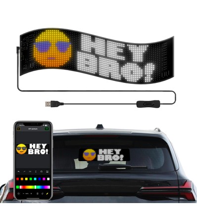 1x Pixel Matrix Panel 32x96 - Bluetooth, 5V USB