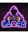Gamer Neonschild mit LED-Licht - Großes Modell 39x33 cm, perfekt für das Gaming-Zimmer