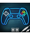 Controller Neon Schild Gamepad, LED Licht - Großes Modell 39x27 cm, perfekt für Gaming Zimmer