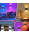 6W CUBIC Wandleuchte - IP65, RGB+CCT, Zigbee, schwarz, quadratisch, Up/Down, verstellbar, Innen / Außen, inkl. Leuchtmittel