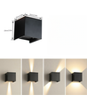 6W CUBIC Wandleuchte - IP65, RGB+CCT, Zigbee, schwarz, quadratisch, Up/Down, verstellbar, Innen / Außen, inkl. Leuchtmittel