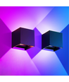 6W CUBIC RGB+CCT Wandleuchte - IP65, Tuya Smart, schwarz, quadratisch, Up/Down, verstellbar, Innen / Außen, inkl. Leuchtmittel