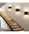 6W Wandleuchte - IP65, Rund, RGB + CCT Tuya, Schwarz, Up/Down, Verstellbar, Innen / Außen, Inkl. Leuchtmittel