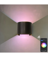 6W Wandleuchte - IP65, Rund, RGB + CCT Tuya, Schwarz, Up/Down, Verstellbar, Innen / Außen, Inkl. Leuchtmittel