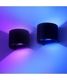 6W Wandleuchte - IP65, Rund, RGB + CCT Tuya, Schwarz, Up/Down, Verstellbar, Innen / Außen, Inkl. Leuchtmittel